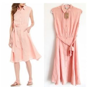 NWT // See description // Joules Alisandra Linen Salmon Tie Waist Dress - 10